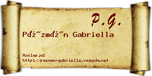 Pázmán Gabriella névjegykártya