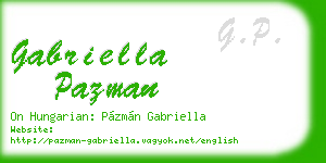 gabriella pazman business card